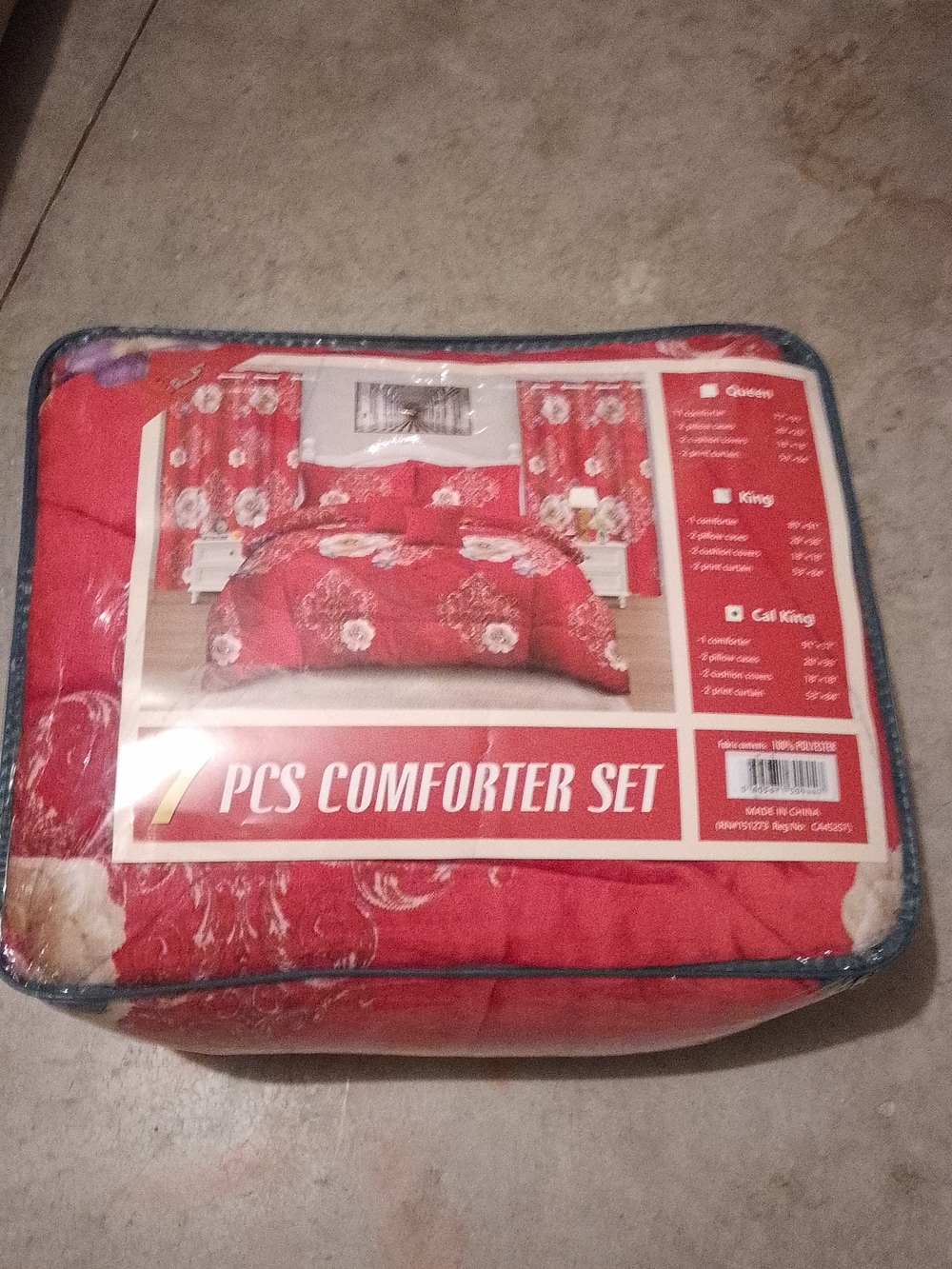 Nomad Red Floral Comforter Set